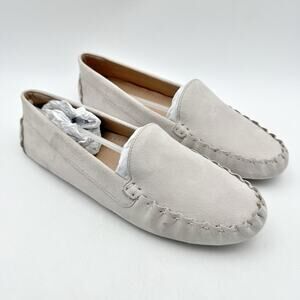 Cole Haan Light Gray Suede Driving Moccasins